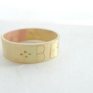 Stamped Wide Brass 'be'..