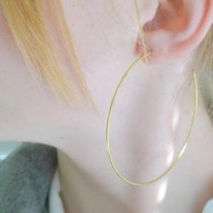 Brass And Sterling Silver Hoop Earrings Extra..