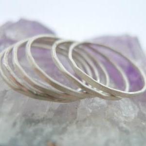 Price Reduced...six Sterling Silver Textured And..