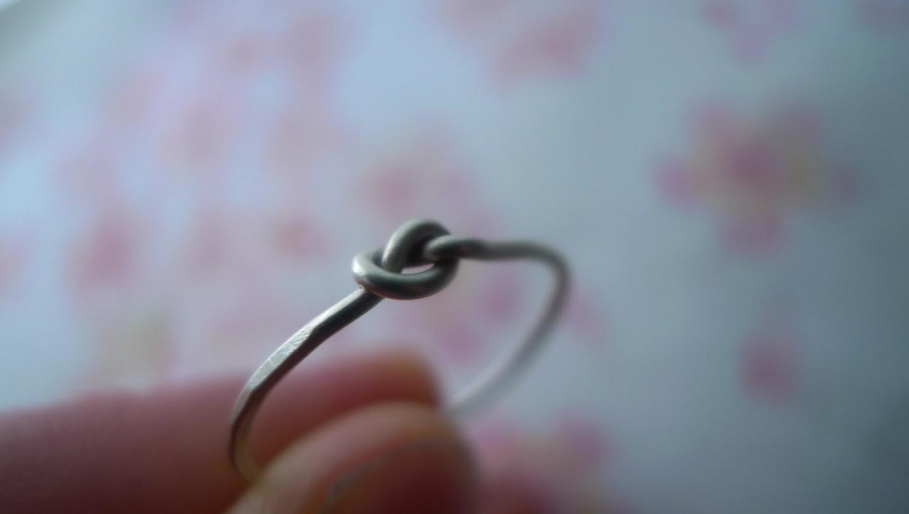 Sterling Silver Knot Ring Made In Any Size Including Half And Quarter Sizes- Perfect Bridesmaid Gift