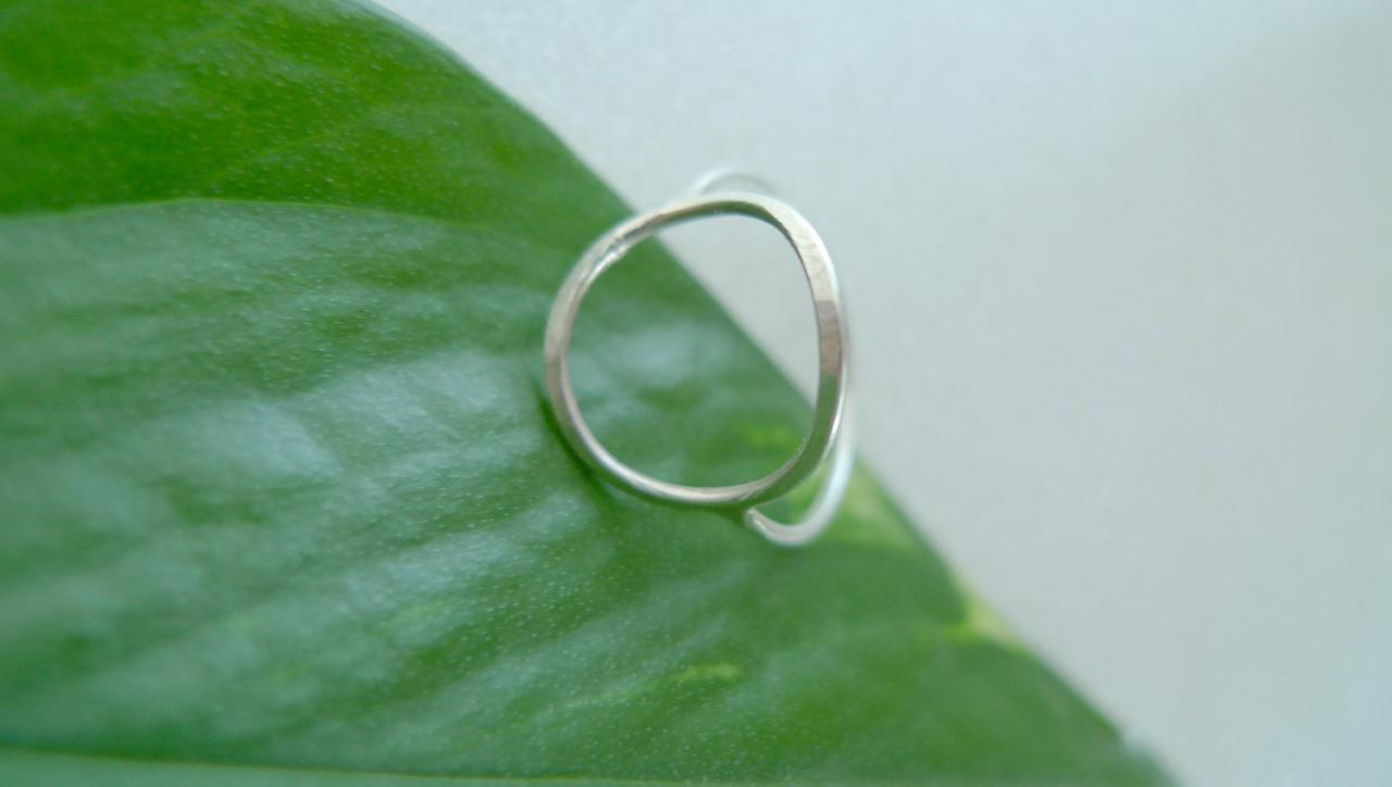 Sterling Silver Circle Ring Made In Any Size -balance Ring